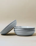 Set of 4 Potters Collection Wide Bowls / Grey Smoke