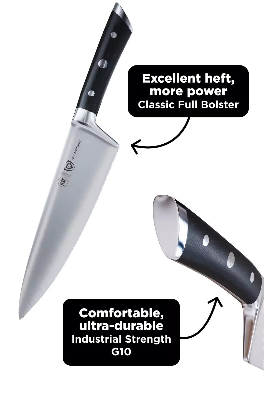 Chef's Knife 8" | Gladiator Series | ELITE | NSF Certified