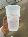 Hand Drawn Boat Frosted Cups