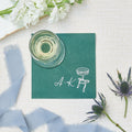 Hand Drawn Martini Initials Napkin