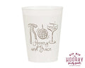 Hand Drawn Wedding Icons Frosted Cups