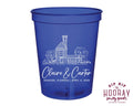 Hand Drawn Wedding Venue Sketch Stadium Cups