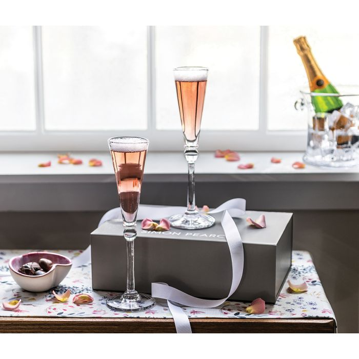 Simon Pearce Hartland Flutes in Gift Box