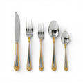 Heritage Stainless Classic Gold Shell - 5 Piece Place Setting