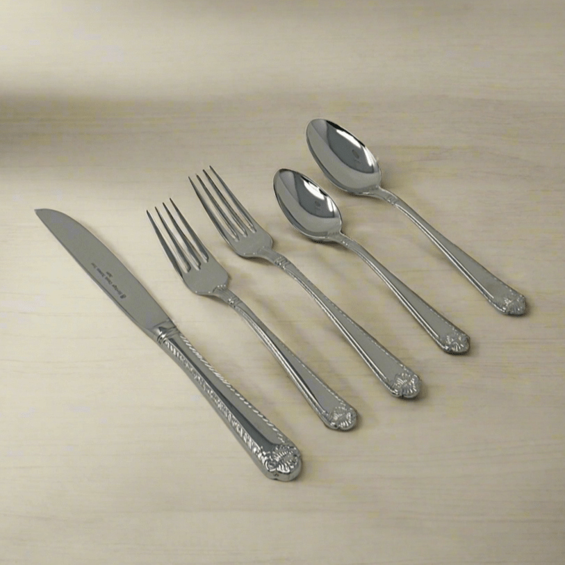 Heritage Stainless Steel Classic Shell - 5 Piece Place Setting
