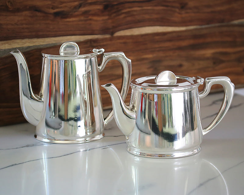 Hôtel Silver Vintage Tea & Coffee Pot - Half Moon Finial