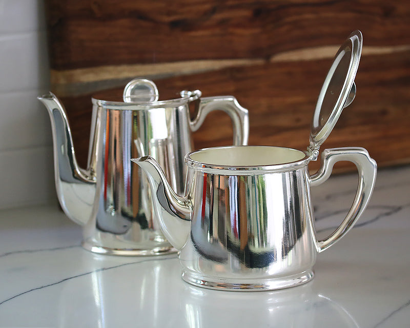 Hôtel Silver Vintage Tea & Coffee Pot - Half Moon Finial