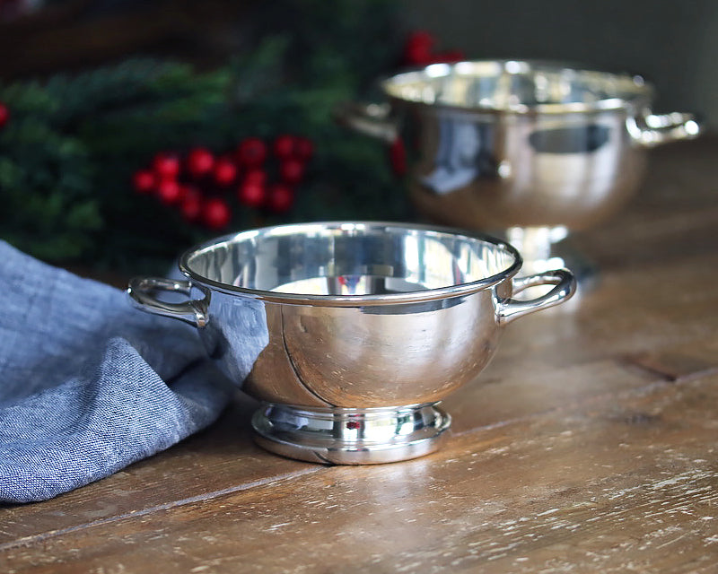 Hôtel Silver Private Label Footed Bowl With Handles