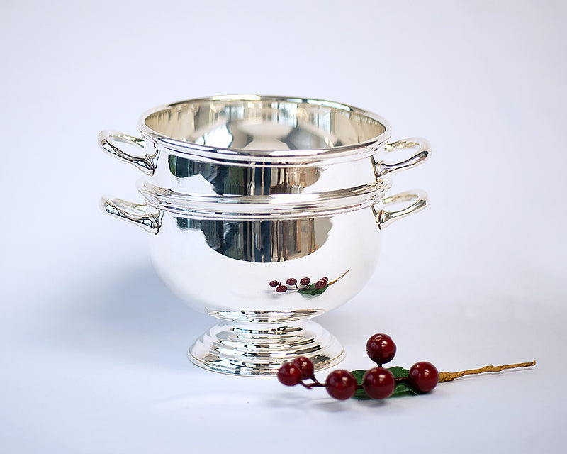 Hôtel Silver Private Label Footed Bowl With Handles
