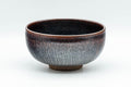 Japanese Matcha Bowl - Red Tenmoku Glazed Wan-nari Chawan with Dark Bamboo Set - 250ml