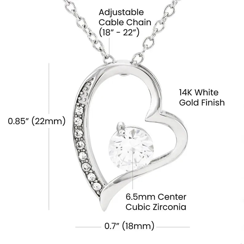 JWL Crystal Heart Necklace