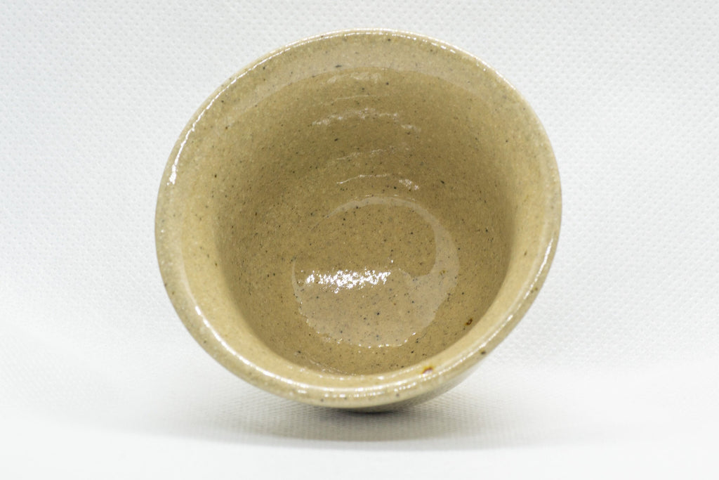 Japanese Teacups - Set of 3 Beige Floral Yunomi - 55ml