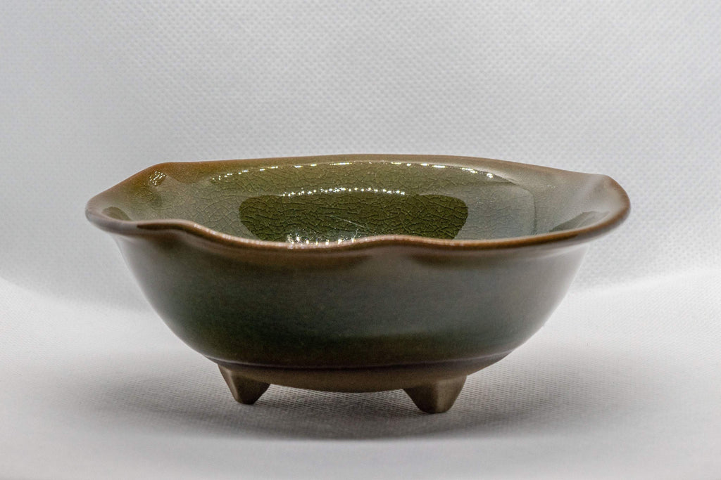 Japanese Matcha Bowl - Small Ash Glazed Chawan with 3 Feet - 175ml