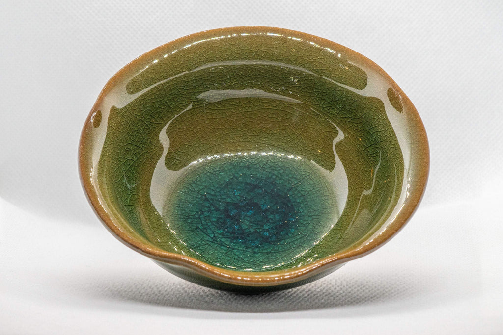 Japanese Matcha Bowl - Small Ash Glazed Chawan with 3 Feet - 175ml