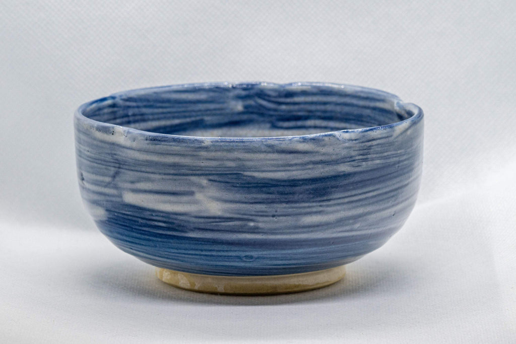 Japanese Matcha Bowl - Plum Blossoms Hantsutsu-gata Chawan - 350ml