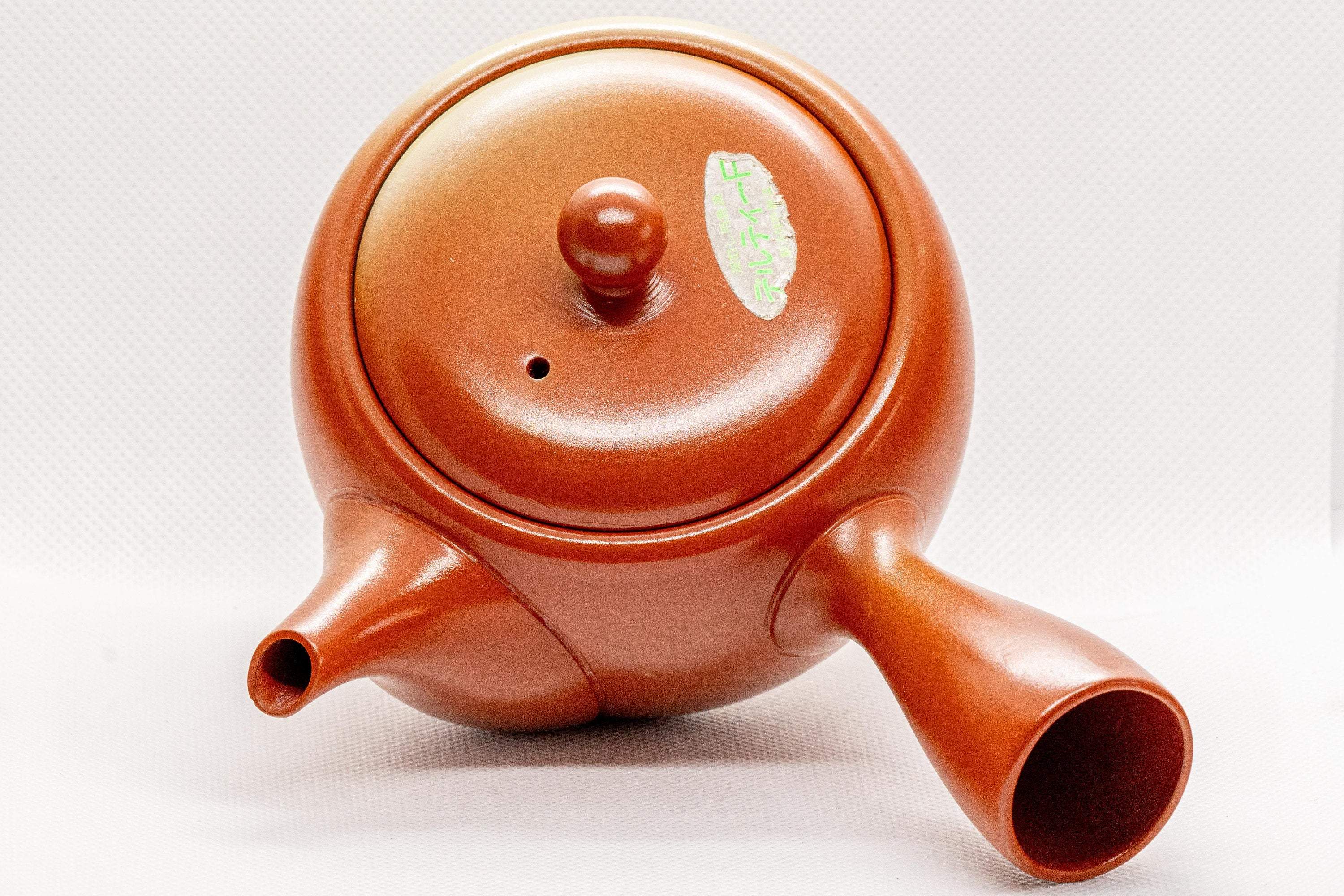 Japanese Kyusu - Floral Red Shudei Tokoname-yaki Ceramic Teapot - 350ml