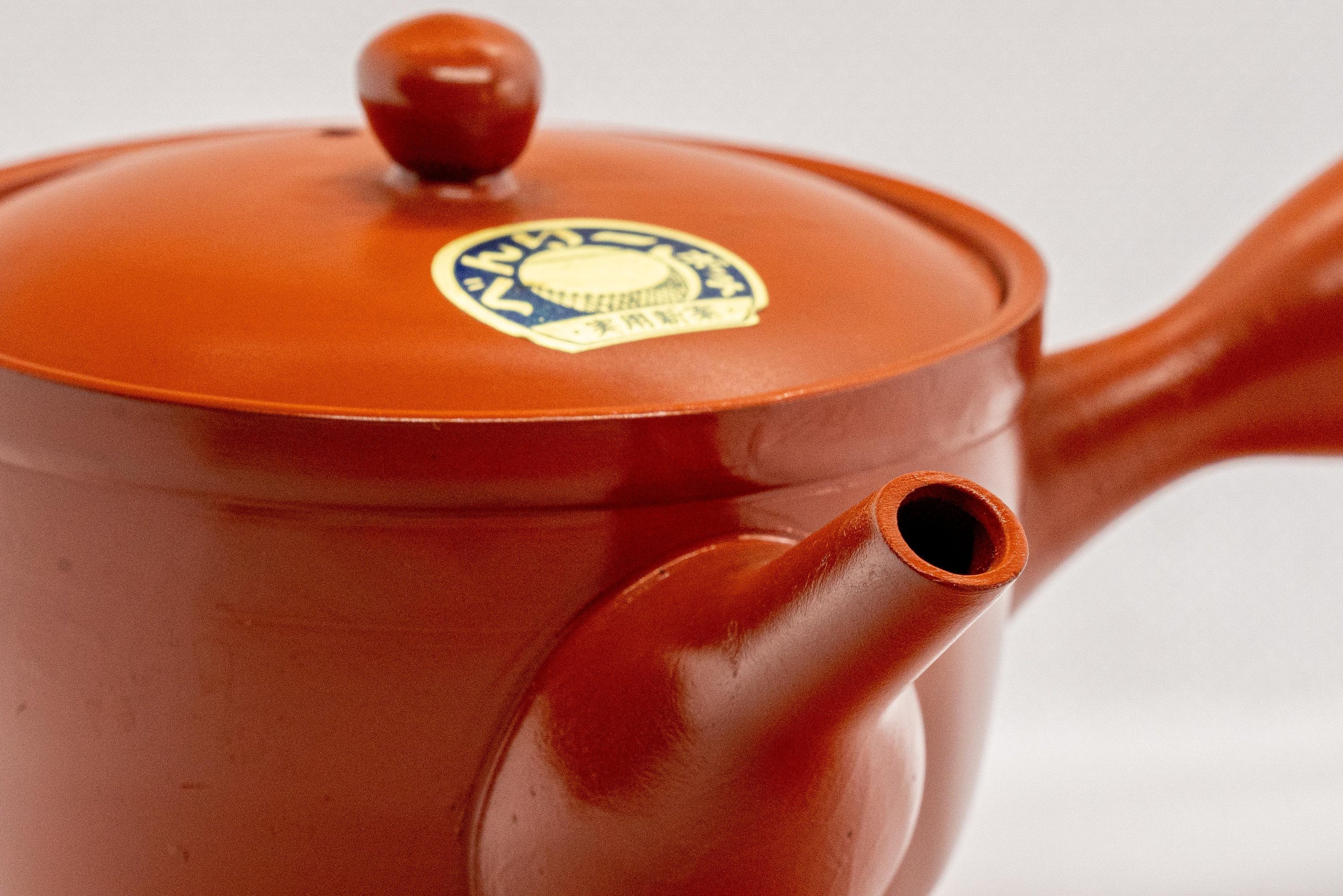 Japanese Kyusu - Red Shudei Tokoname-yaki Nozomi Teapot - 225ml