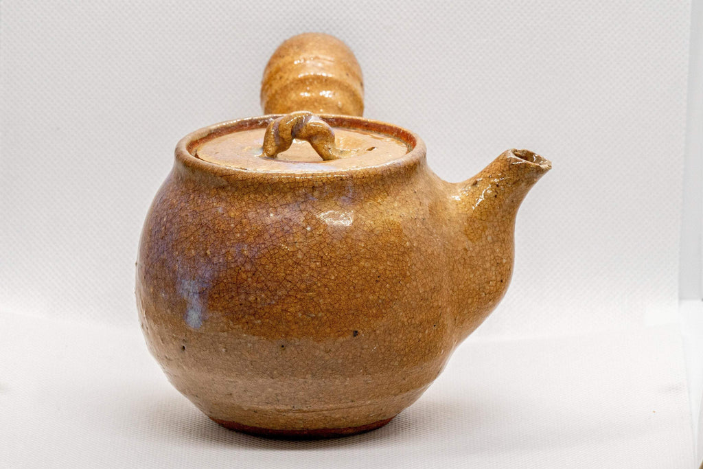 Japanese Kyusu - Maru-gata Hagi-yaki Do-ake Teapot - 350ml