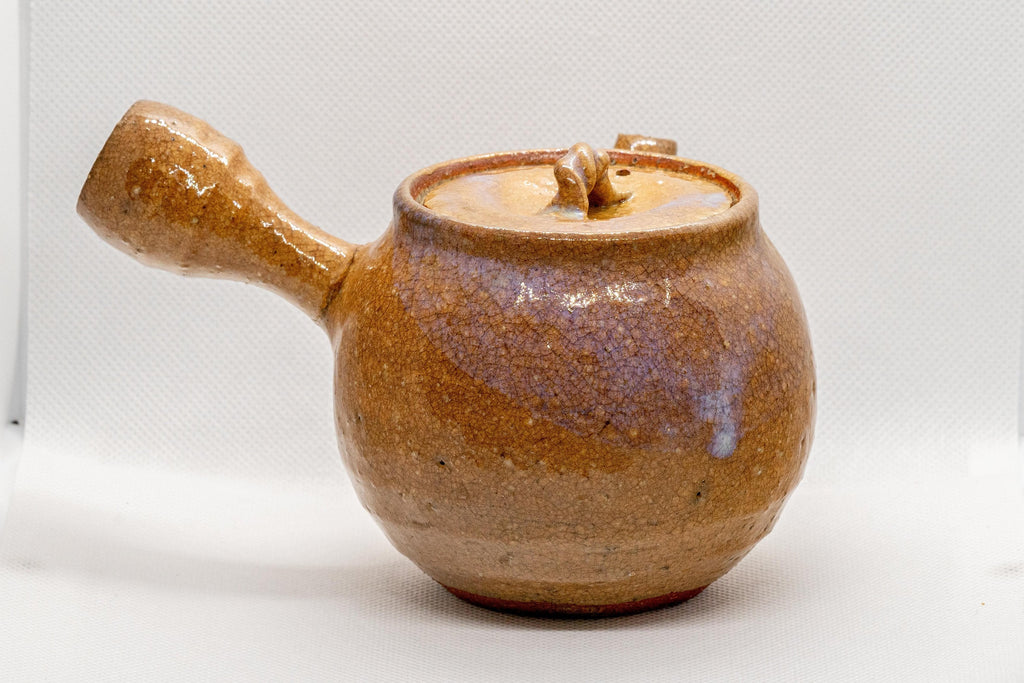 Japanese Kyusu - Maru-gata Hagi-yaki Do-ake Teapot - 350ml