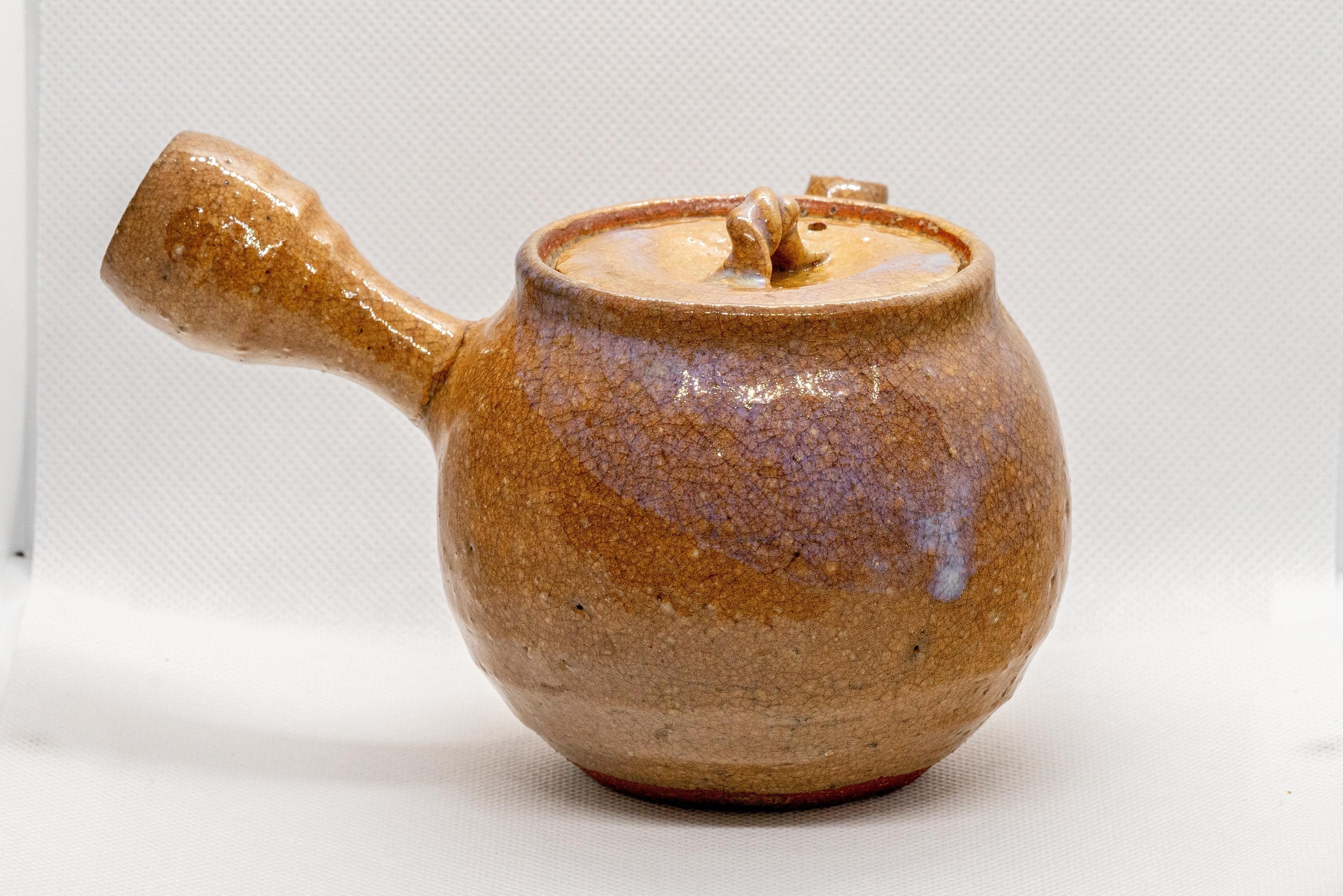 Japanese Kyusu - Maru-gata Hagi-yaki Do-ake Teapot - 350ml
