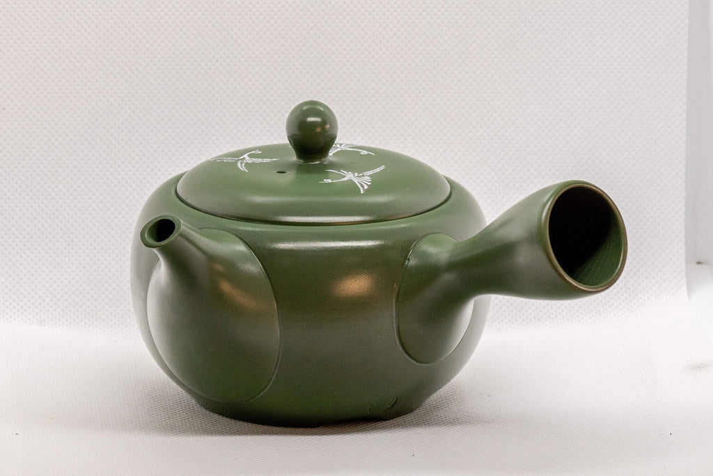 Japanese Kyusu - 档陽 Mishima Inlay Green Tokoname-yaki Teapot - 290ml