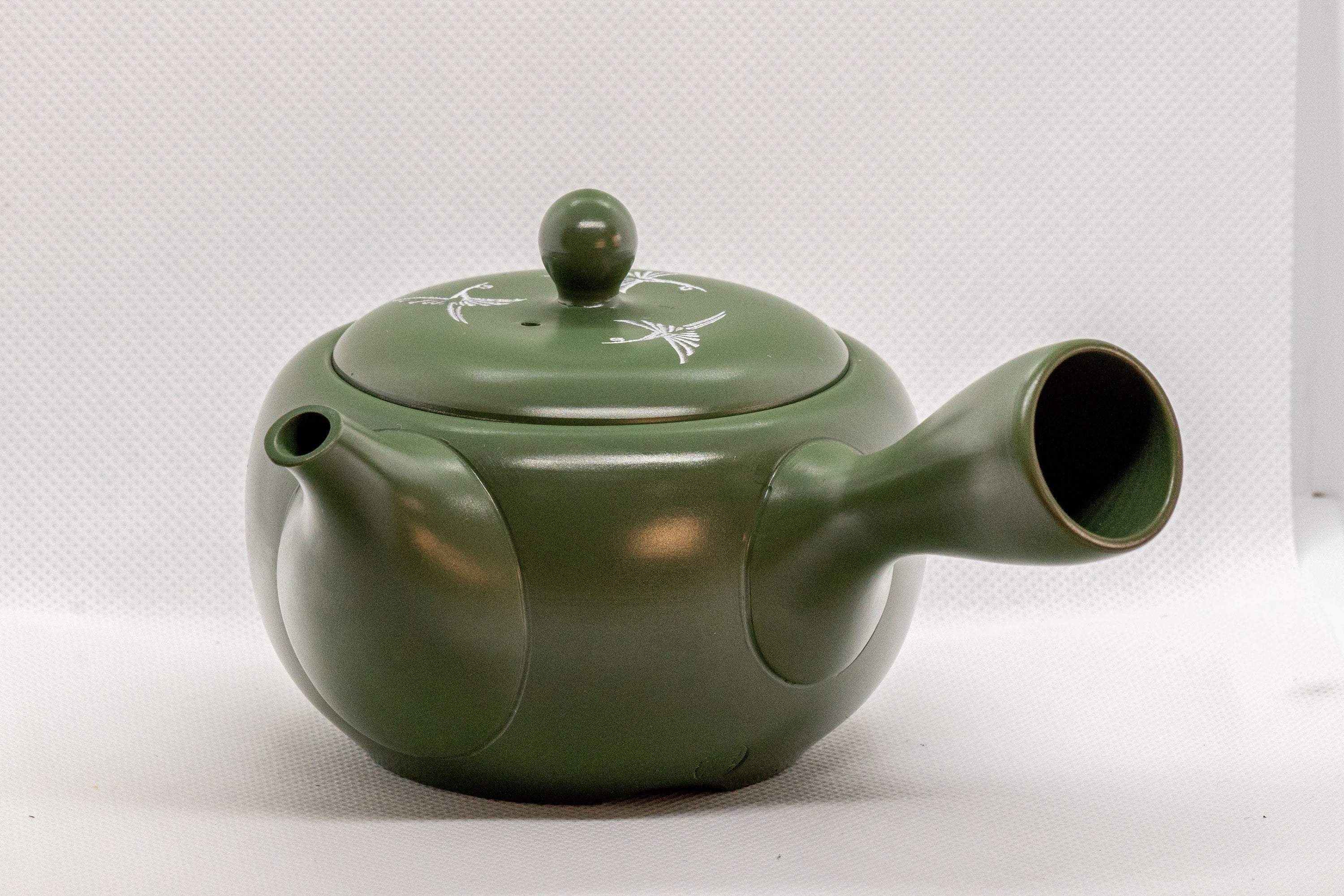Japanese Kyusu - 档陽 Mishima Inlay Green Tokoname-yaki Teapot - 290ml