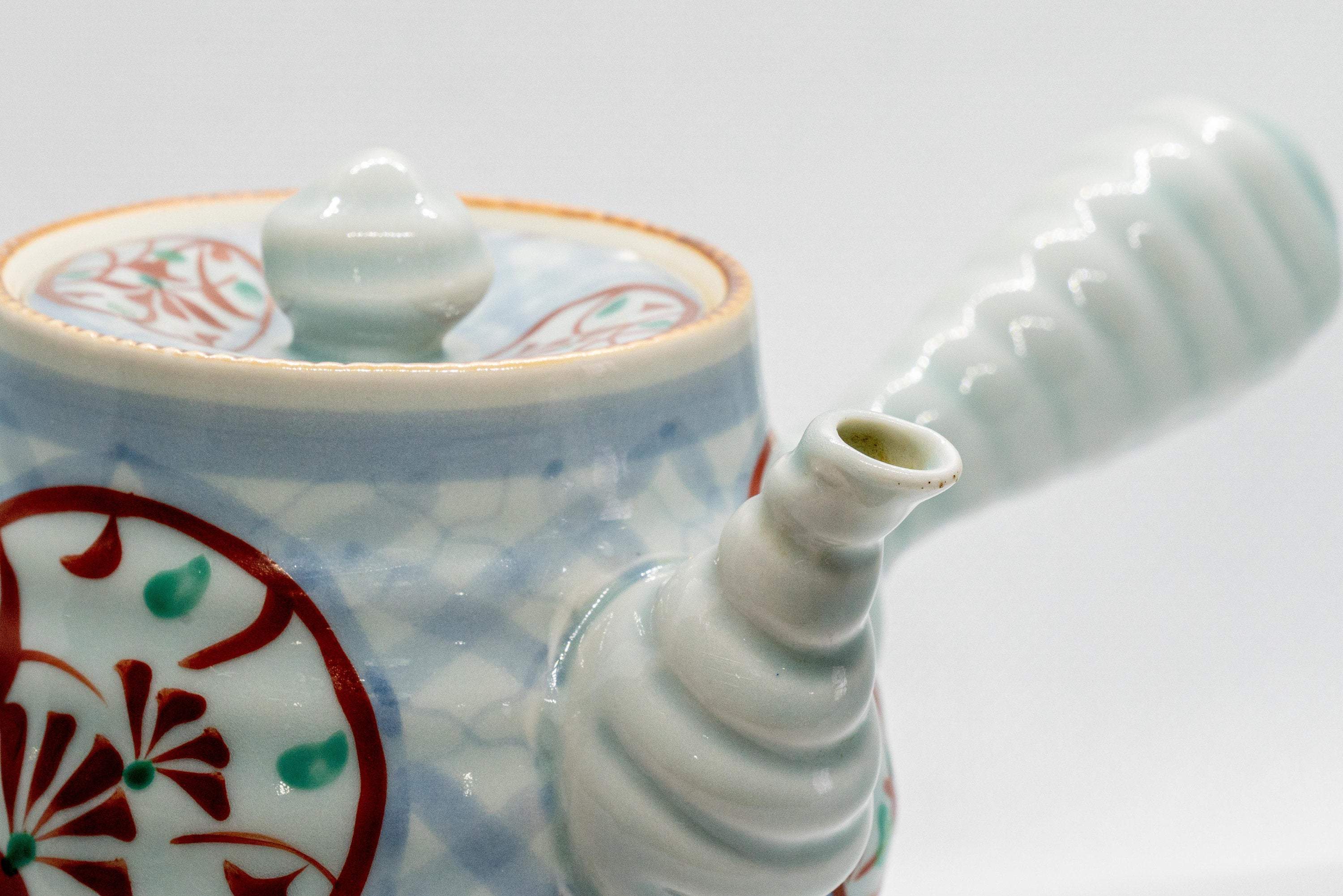 Japanese Kyusu - Sky Blue Arita-yaki - Porcelain Teapot - 375ml