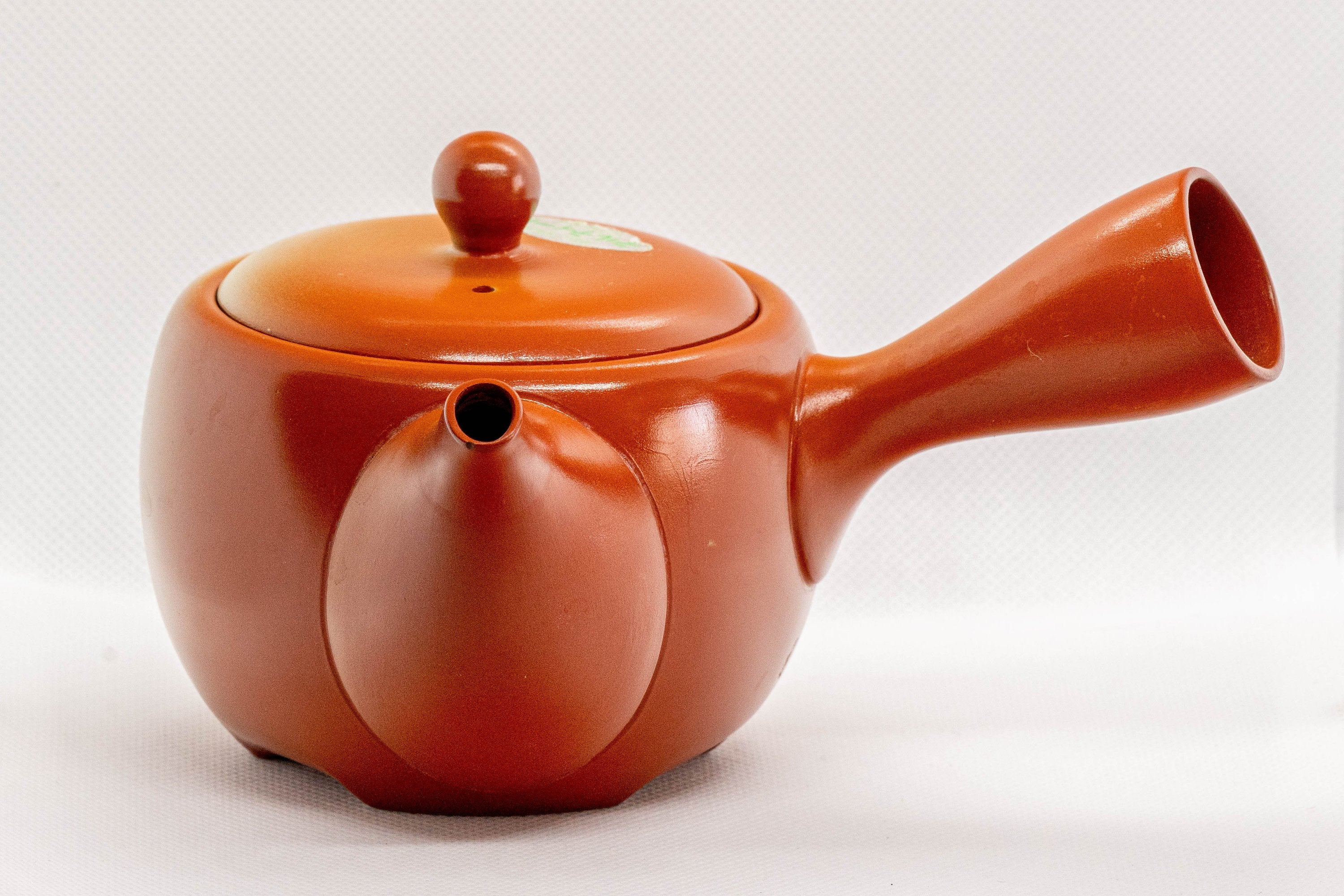 Japanese Kyusu - Floral Red Shudei Tokoname-yaki Ceramic Teapot - 350ml