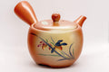 Japanese Kyusu - Floral Red Shudei Tokoname-yaki Ceramic Teapot - 350ml