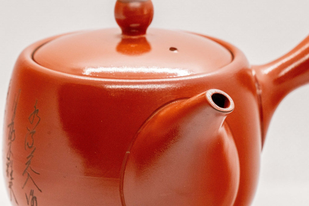 Japanese Kyusu - Tokoname-yaki Ceramic Teapot with Mesh Strainer - 300ml