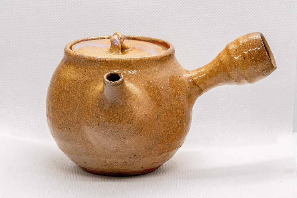 Japanese Kyusu - Maru-gata Hagi-yaki Do-ake Teapot - 350ml