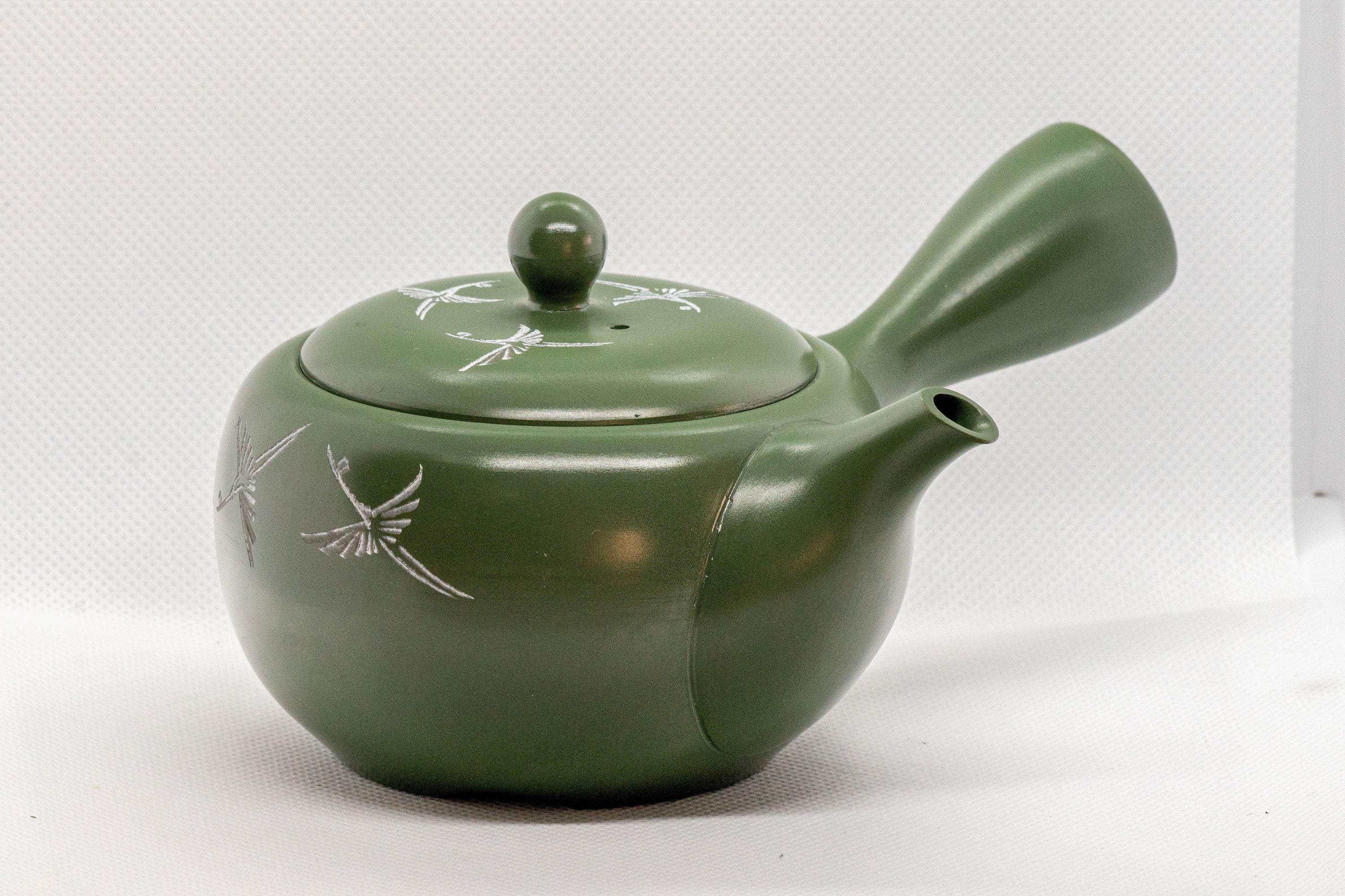 Japanese Kyusu - 档陽 Mishima Inlay Green Tokoname-yaki Teapot - 290ml
