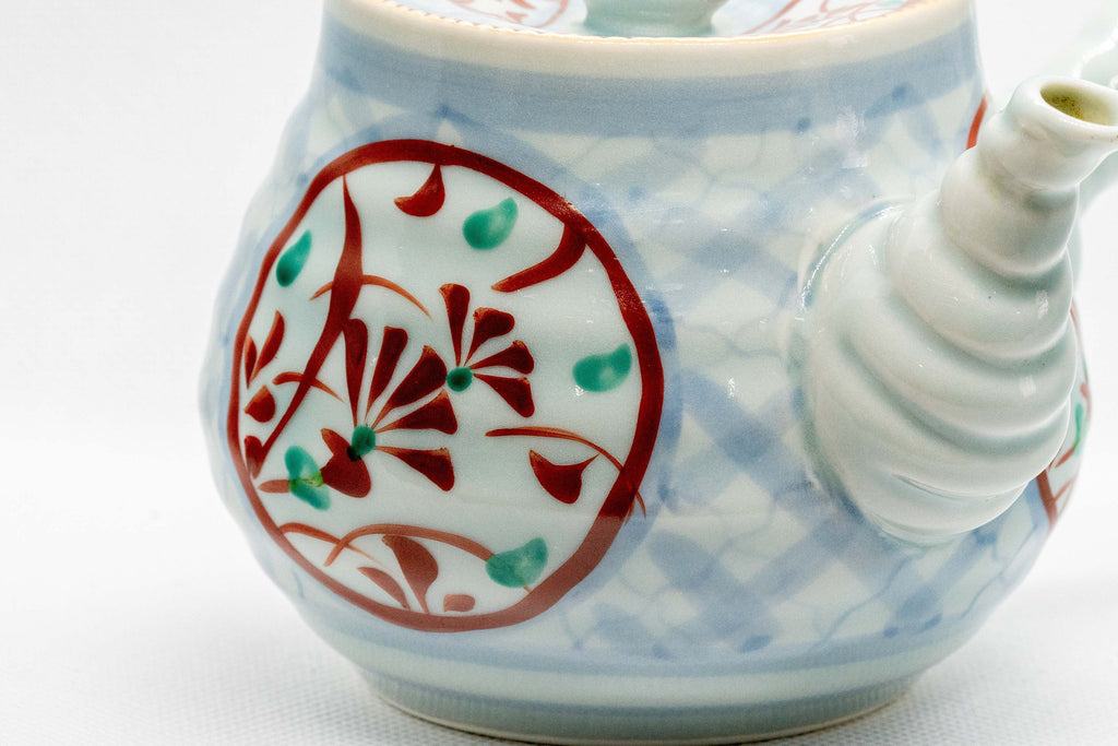 Japanese Kyusu - Sky Blue Arita-yaki - Porcelain Teapot - 375ml