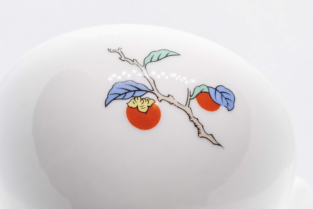 Japanese Kyusu - Persimmon Porcelain Arita-yaki Debeso Teapot - 315ml