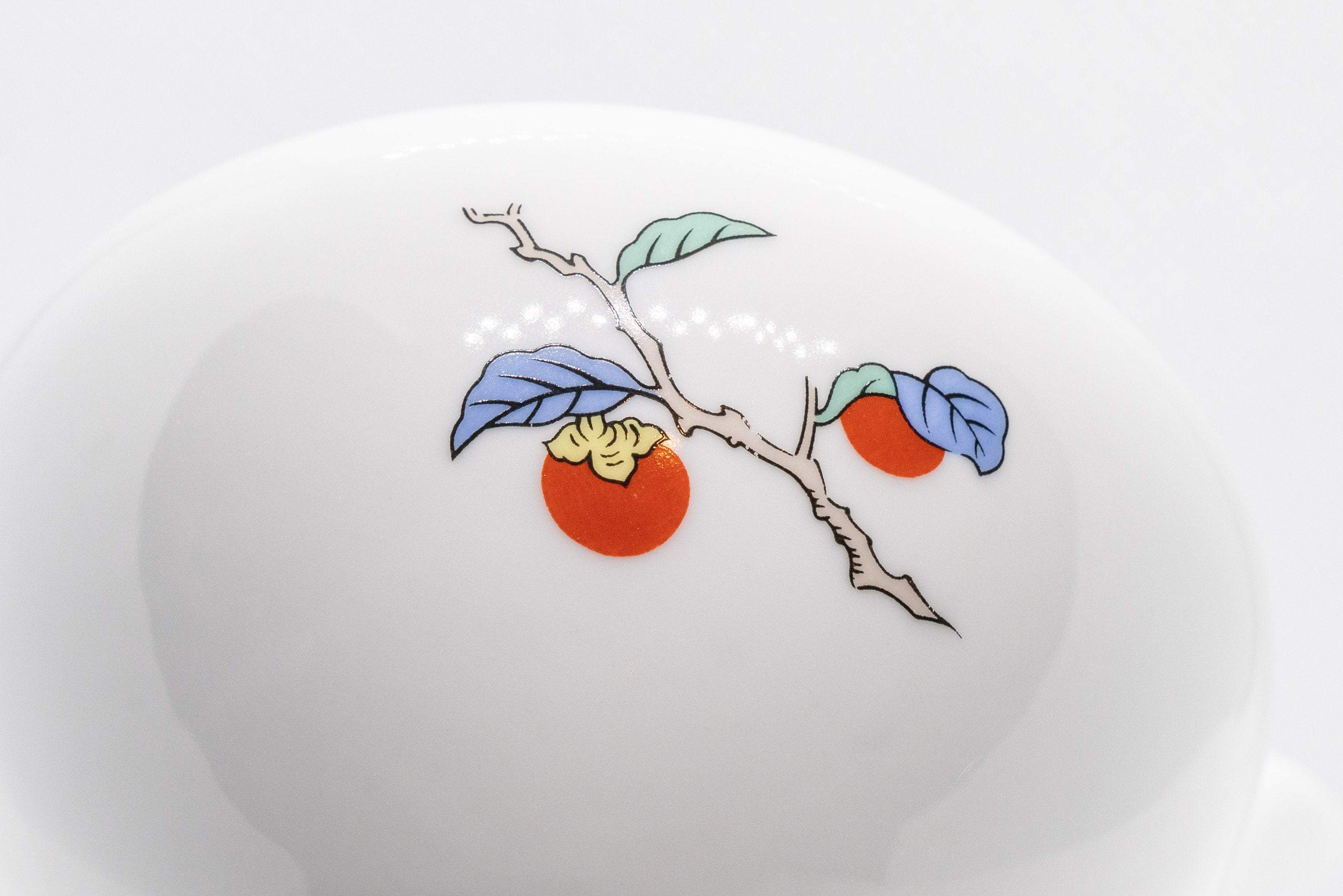 Japanese Kyusu - Persimmon Porcelain Arita-yaki Debeso Teapot - 315ml