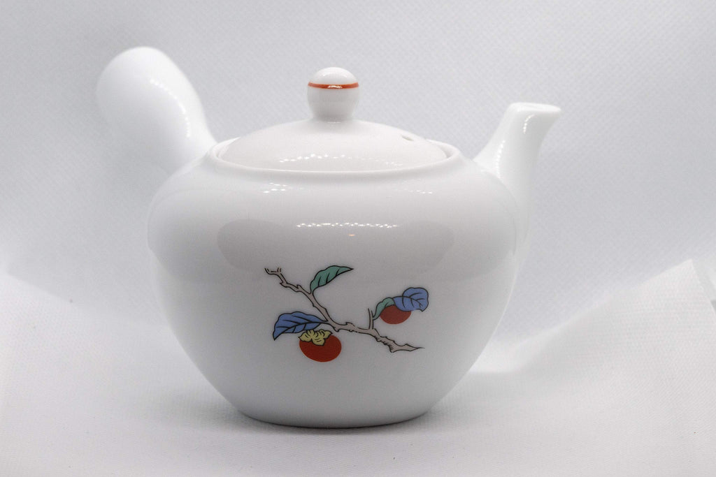 Japanese Kyusu - Persimmon Porcelain Arita-yaki Debeso Teapot - 315ml