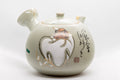 Japanese Kyusu - Maru-gata Teapot with Calligraphy, Gilding, and Painted Figures - 450ml