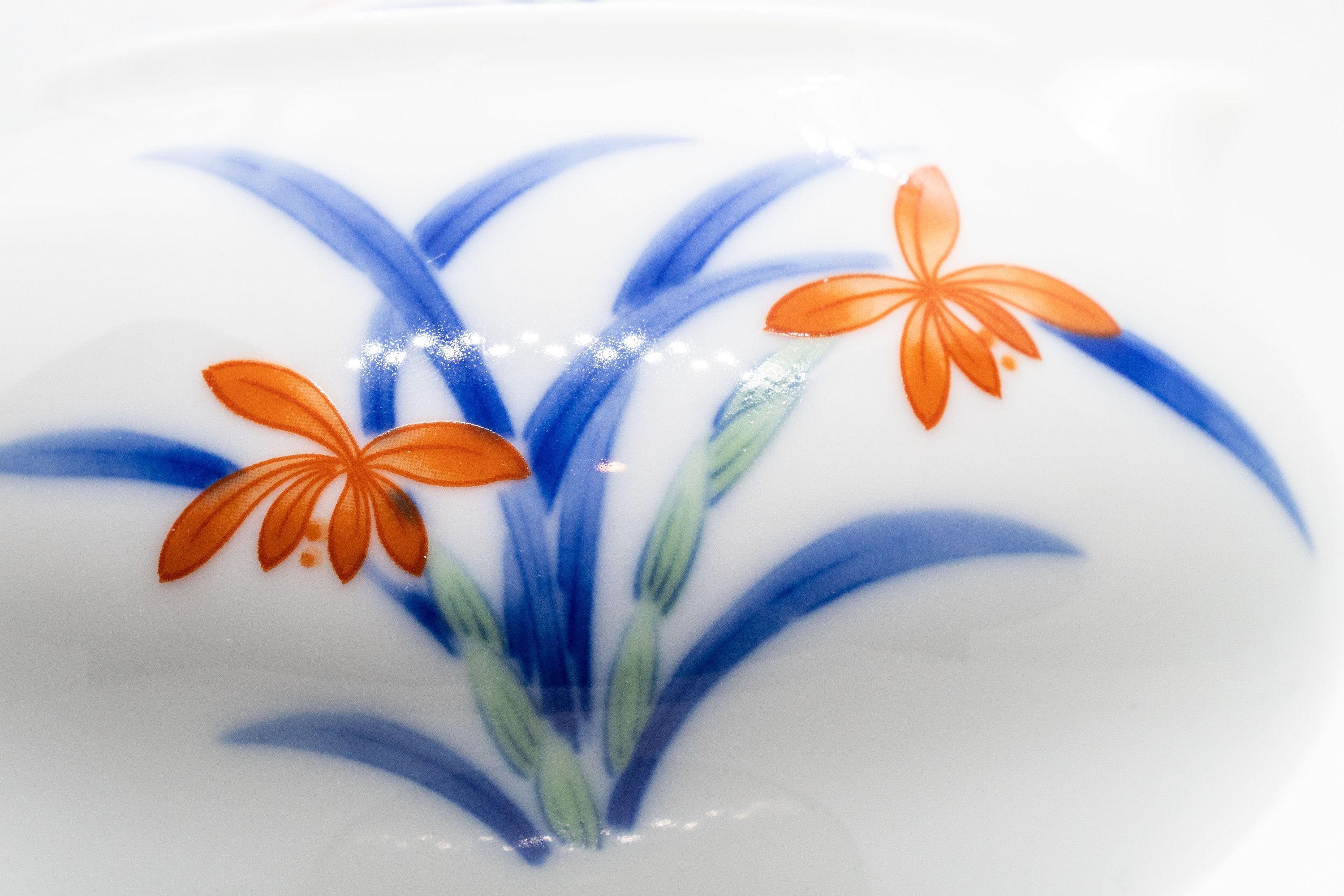 Japanese Kyusu - Large Floral Arita-yaki Ceramic Porcelain Debeso Teapot - 550ml