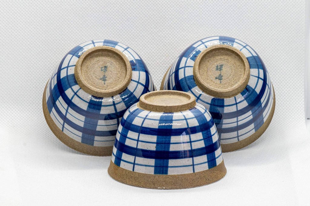 Japanese Teacups - Set of 3 Stoneware Senchawan - 100ml