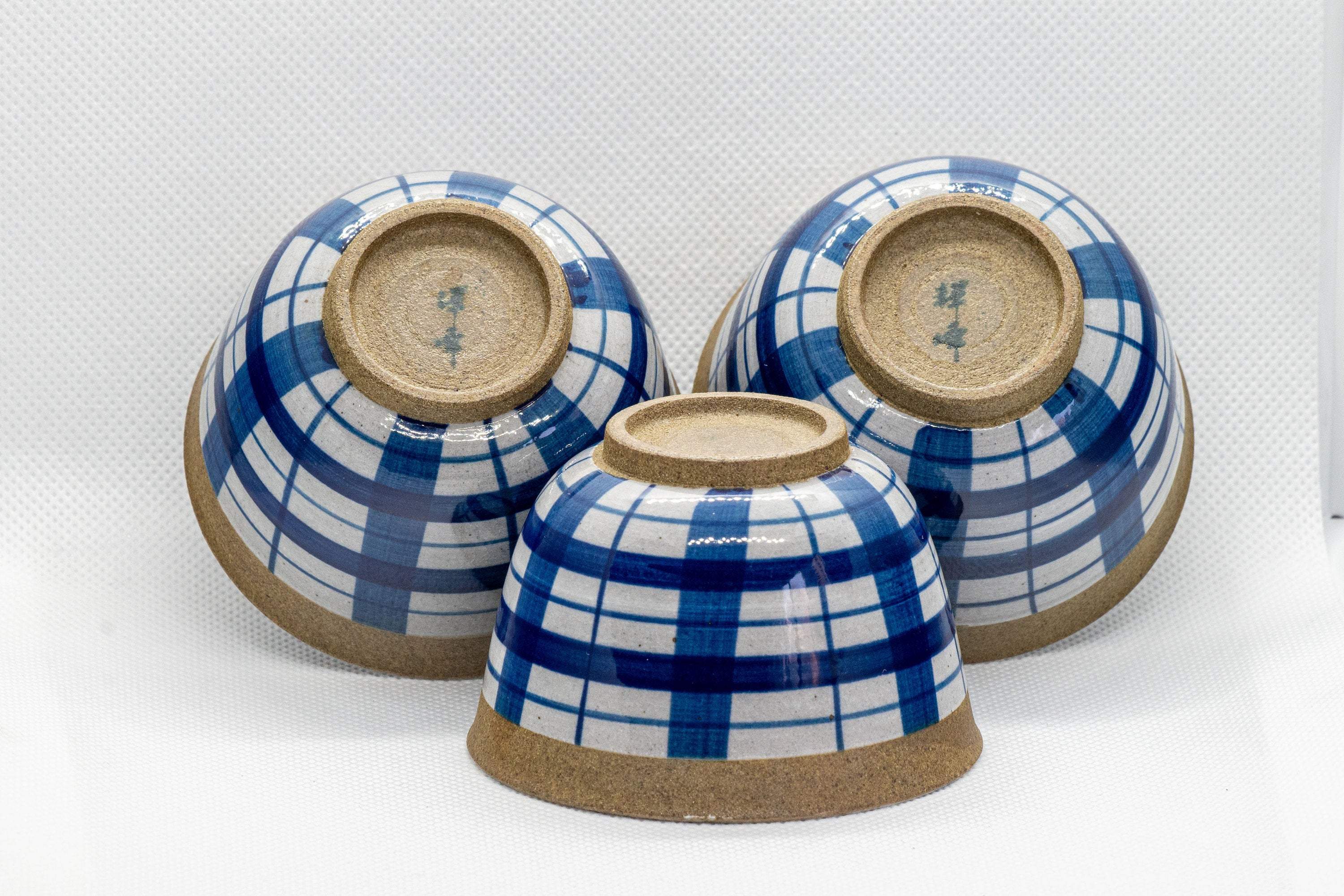 Japanese Teacups - Set of 3 Stoneware Senchawan - 100ml