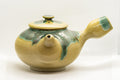 Japanese Kyusu - Agano-yaki teapot - gold-flecked blue-green enamel - 380ml