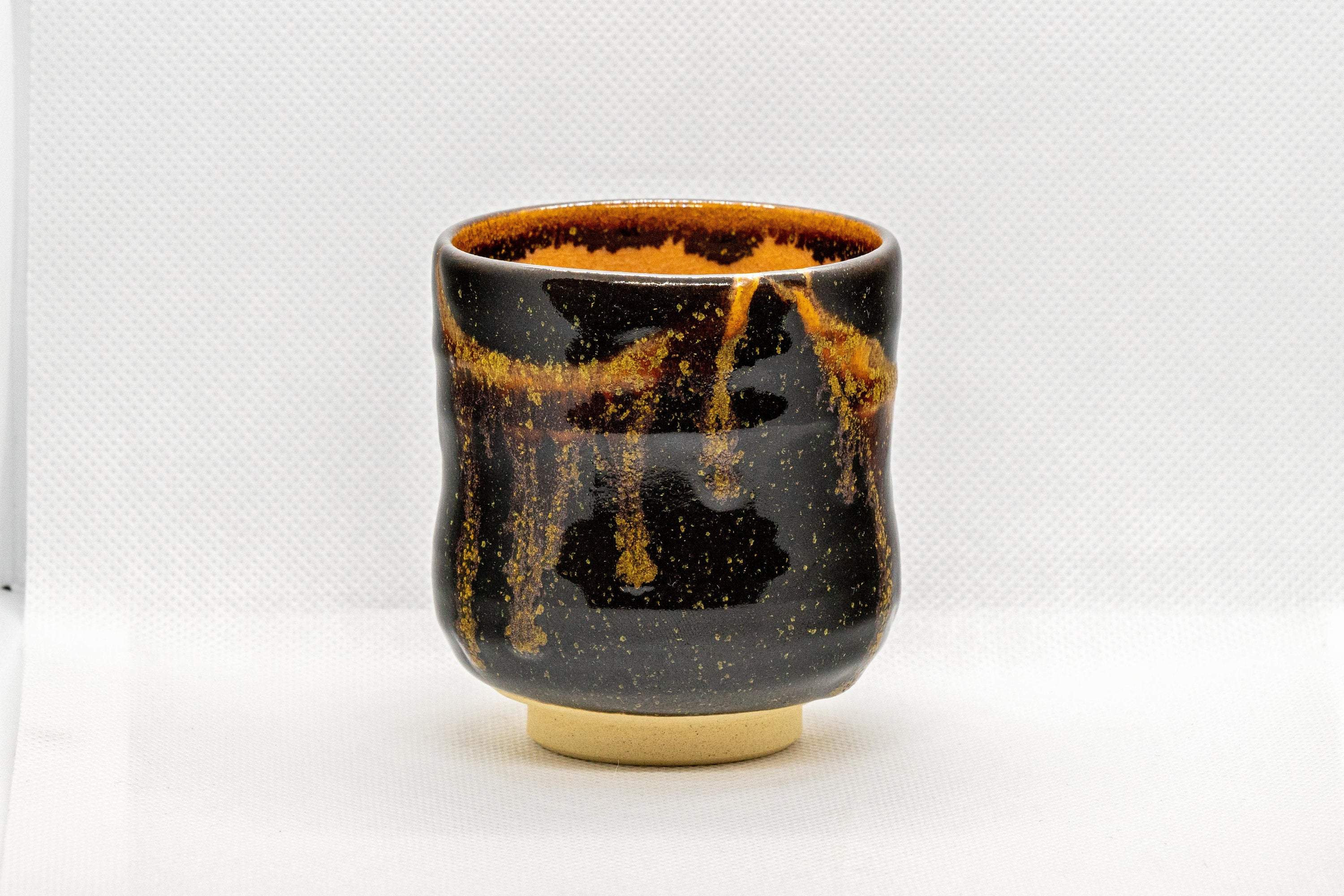 Japanese Teacup - Drip-Glazed Tsutsu-gata Yunomi - 160ml