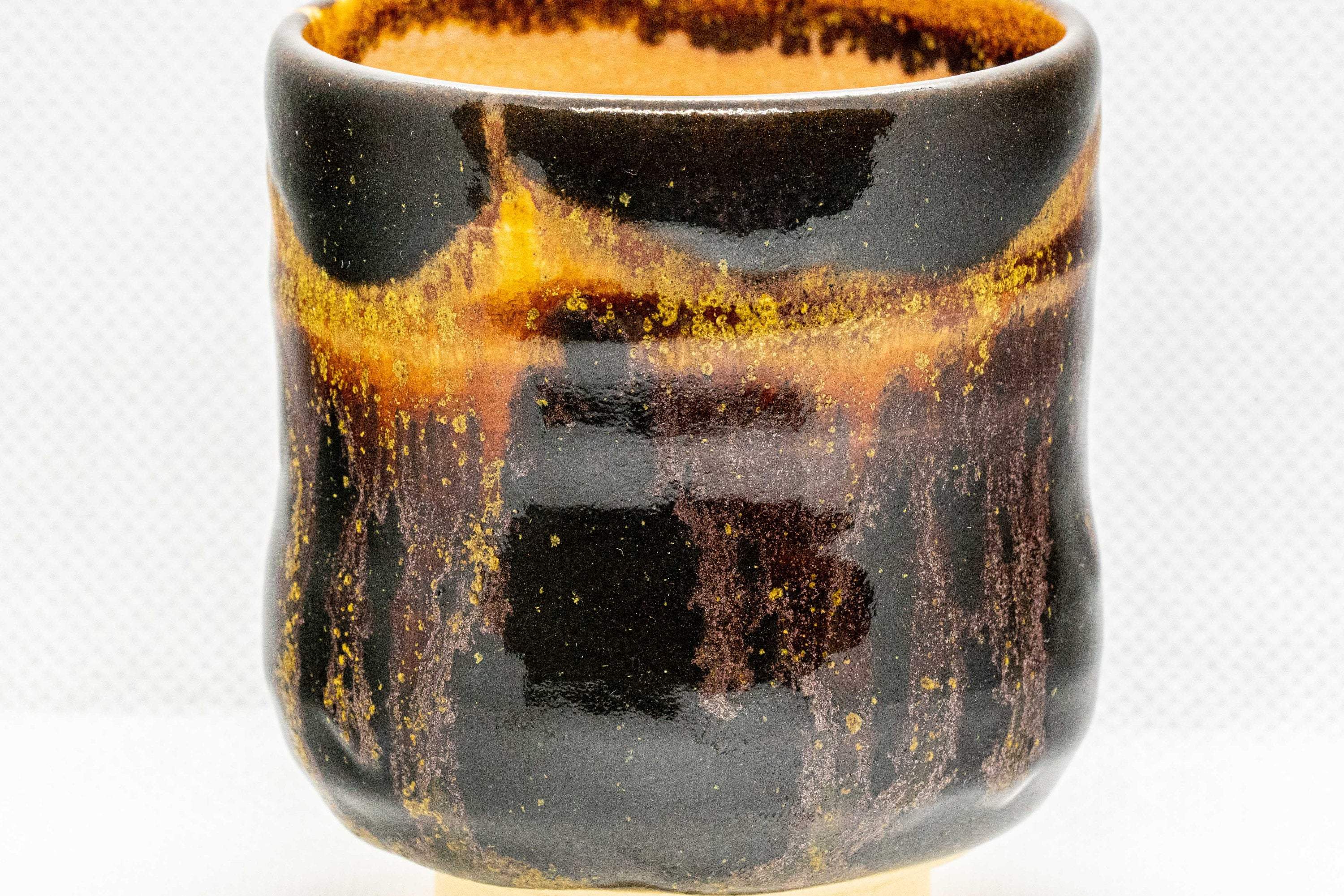 Japanese Teacup - Drip-Glazed Tsutsu-gata Yunomi - 160ml
