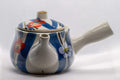 Japanese Kyusu - いろは Floral Striped Basket-Infuser Teapot - 375ml