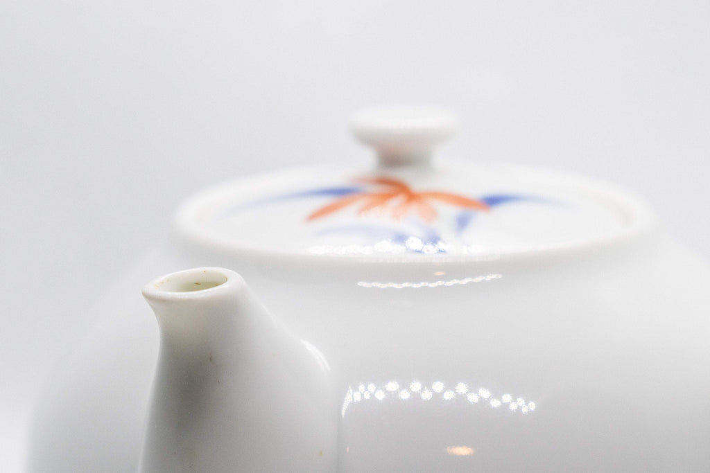 Japanese Kyusu - Large Floral Arita-yaki Ceramic Porcelain Debeso Teapot - 550ml