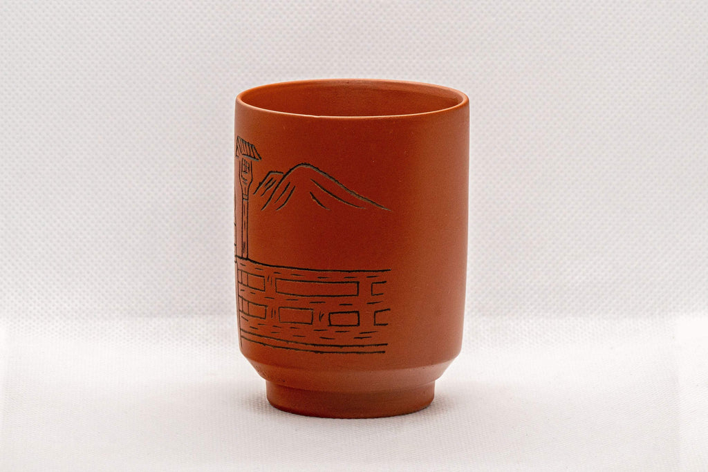Japanese Teacup - いわぎん Iwagin Tsutsu-gata Tokoname-yaki Yunomi - 150ml