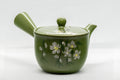 Japanese Kyusu - Floral Green Tokoname-yaki Teapot - 250ml