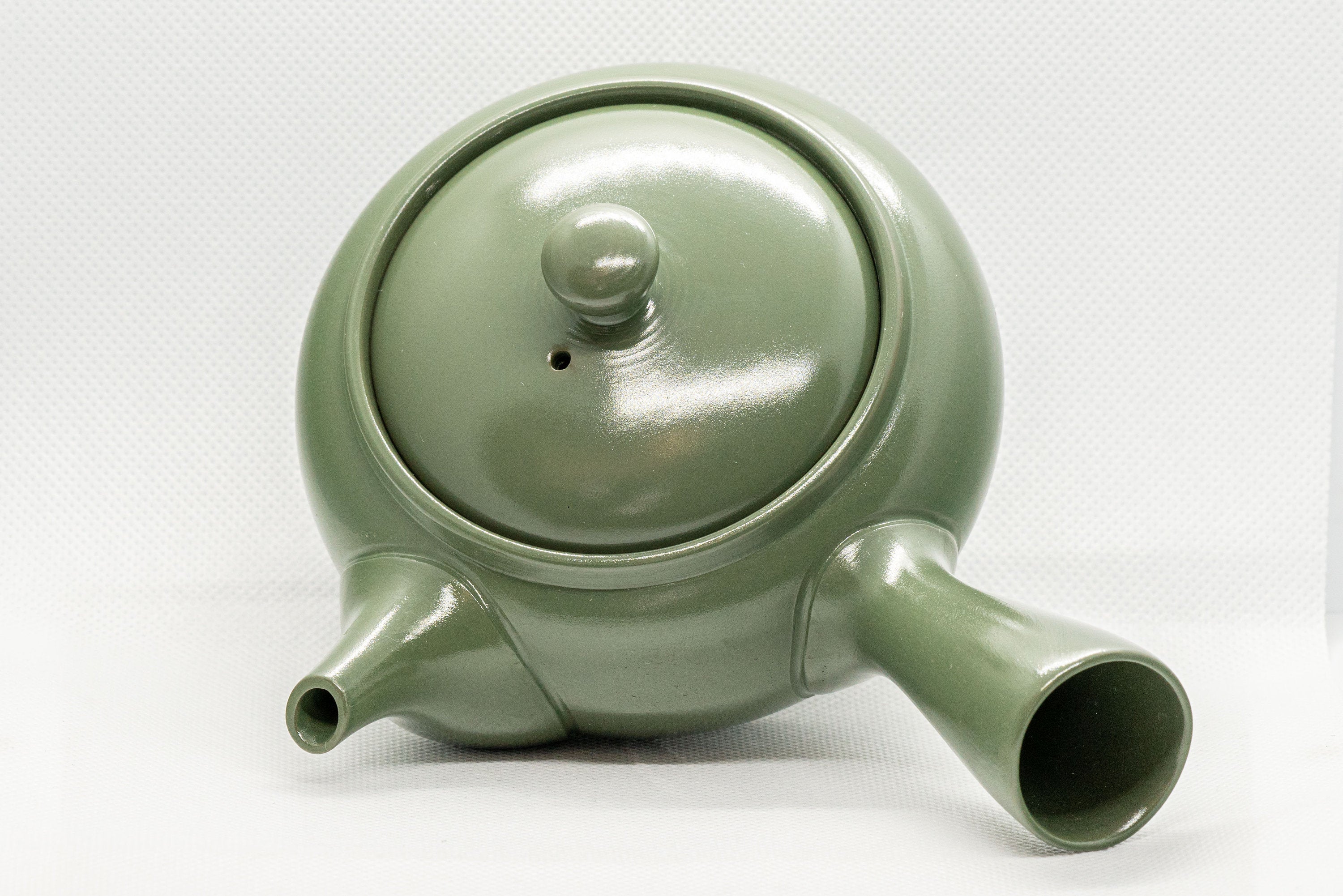Japanese Kyusu - Green Tokoname Maple Leaf Momiji Obi-ami Teapot - 350ml