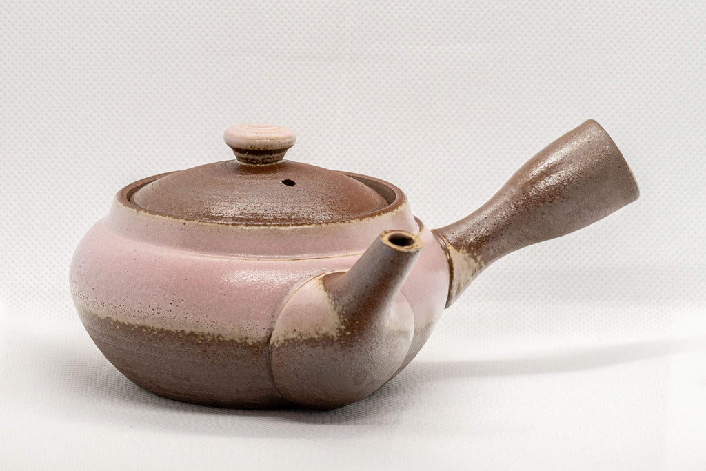 Japanese Kyusu - Pink Ash Glazed Banko-yaki Teapot - 210ml
