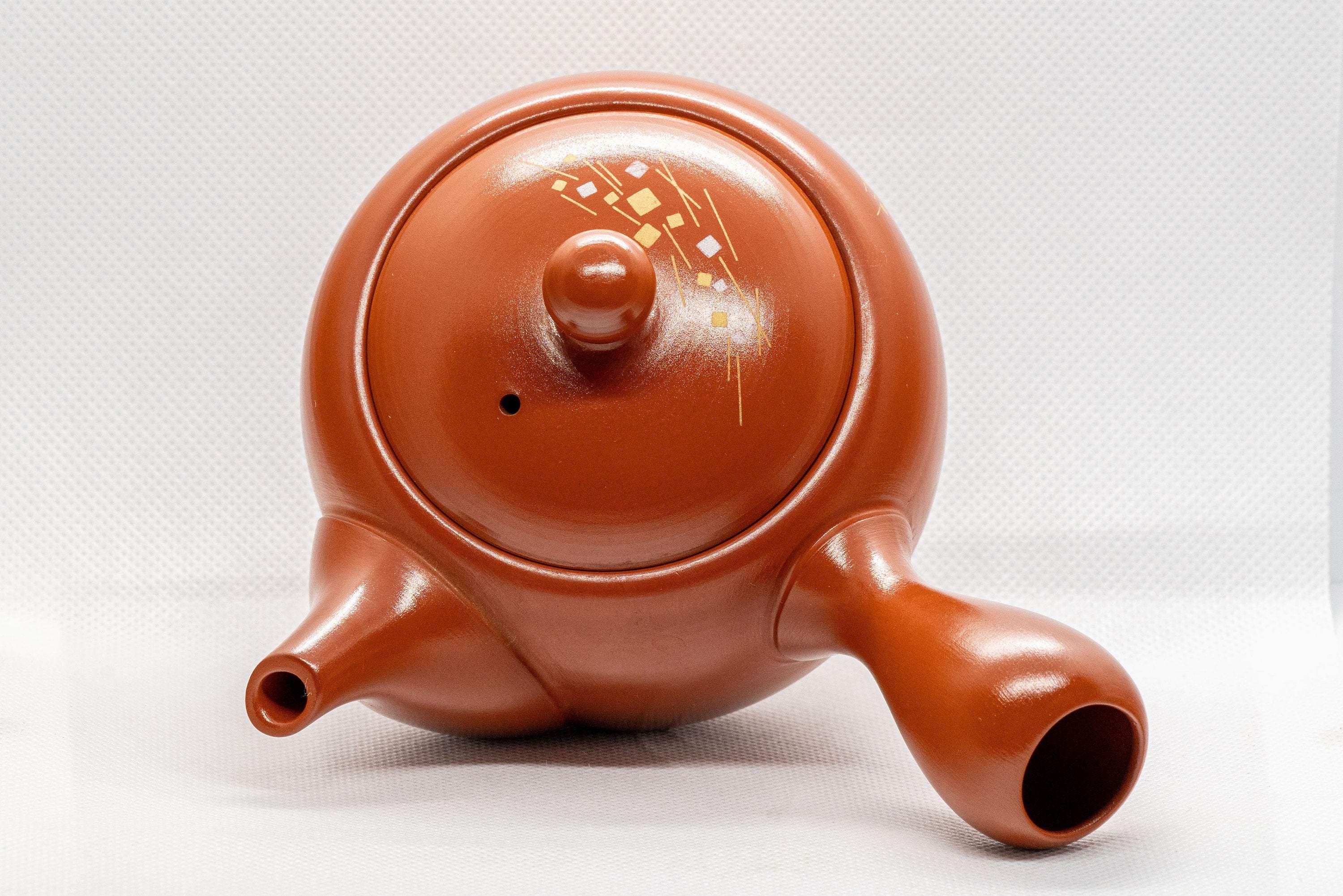 Japanese Kyusu - Lantern Motif Tokoname-yaki Teapot - 335ml